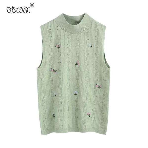 women's vests 2021 women vintage floral embroidery cropped knitted vest fashion o neck sleeveless sweater girls chic, Black;white
women's vests 2021 women vintage floral embroidery cropped knitted vest fashion o neck sleeveless sweater girls chic, Black;white