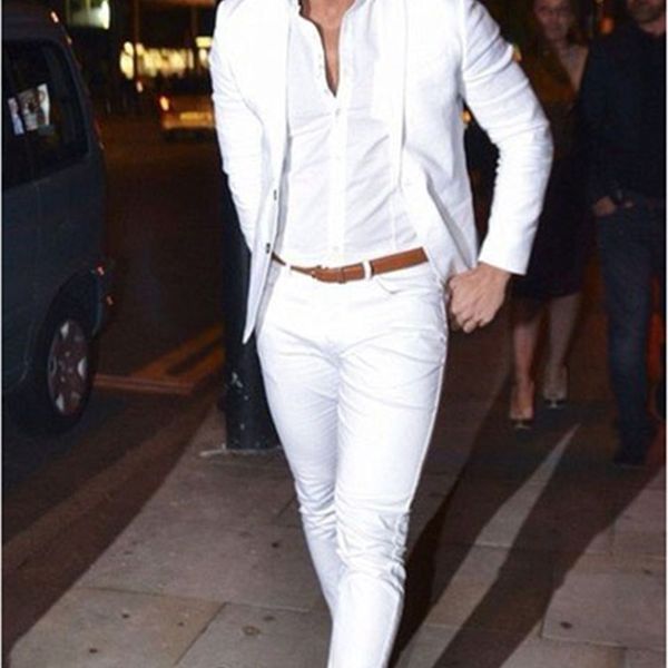 men's suits & blazers street fashion white men suit casual slim fit 2 pieces tuxedo custom blazer office workr prom (jacket+pants)6196, White;black 
men's suits & blazers street fashion white men suit casual slim fit 2 pieces tuxedo custom blazer office workr prom (jacket+pants)6196, White;black