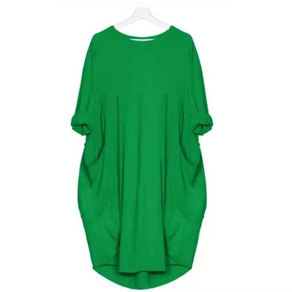 casual dresses s-6xl summer round neck solid color long sleeves pockets fall loose dress large size beach female pink clothes, Black;gray
casual dresses s-6xl summer round neck solid color long sleeves pockets fall loose dress large size beach female pink clothes, Black;gray