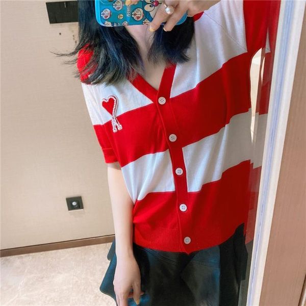 women's knits & tees juice snow 2021 strippes thin coat in the sleeves v-neck knitted cardigan spring summer love a letter bead embroid, White
women's knits & tees juice snow 2021 strippes thin coat in the sleeves v-neck knitted cardigan spring summer love a letter bead embroid, White