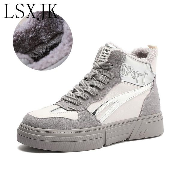 boots lsxjk board shoes woman winter style plus velvet warm casual women's single leather high-top, Black
boots lsxjk board shoes woman winter style plus velvet warm casual women's single leather high-top, Black
