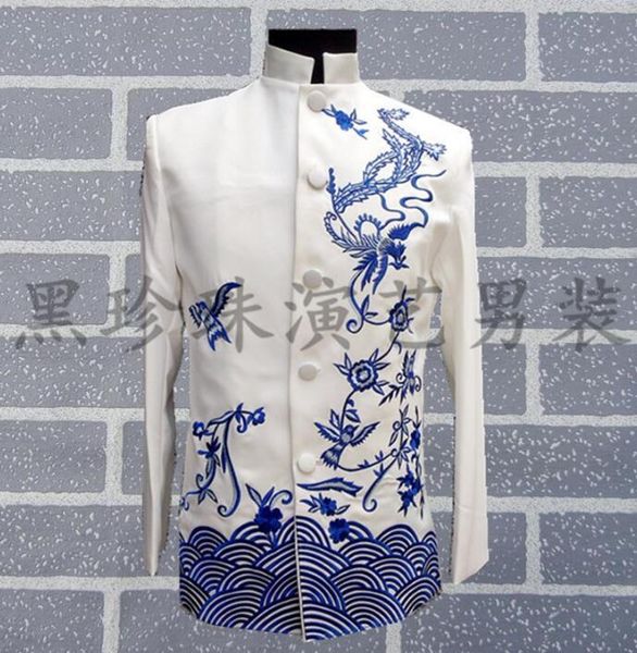 chinese style men tunic suits designs masculino homme stage costumes for singers blazer dance clothes jacket dress men's & blazers, White;black
chinese style men tunic suits designs masculino homme stage costumes for singers blazer dance clothes jacket dress men's & blazers, White;black