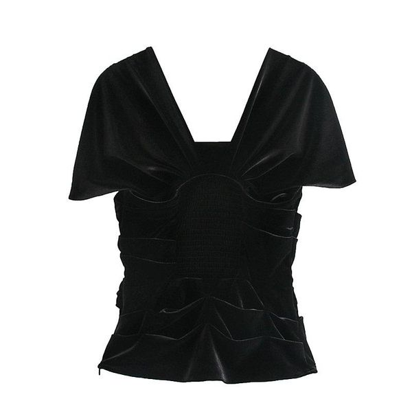 women's jackets women pure color pleated velvet coats 2021 ladies short sleeve cardigan spring summer fashion girl, Black;brown
women's jackets women pure color pleated velvet coats 2021 ladies short sleeve cardigan spring summer fashion girl, Black;brown