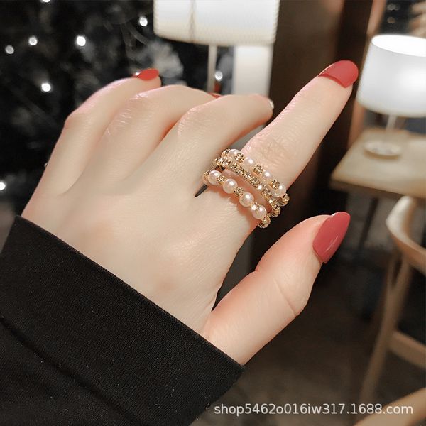 korean xiaoxiang high-grade pearl diamond with adjustable opening and multi-layer personality ring, Silver
korean xiaoxiang high-grade pearl diamond with adjustable opening and multi-layer personality ring, Silver