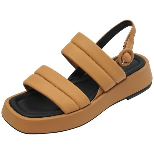 sandals summer women genuine leather round toe platform for ladies outdoor, Black
sandals summer women genuine leather round toe platform for ladies outdoor, Black