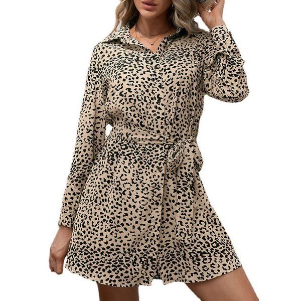 casual dresses autumn leopard print buckle shirt vestidos vest belt dress long-sleeved comfortable juyh1, Black;gray
casual dresses autumn leopard print buckle shirt vestidos vest belt dress long-sleeved comfortable juyh1, Black;gray