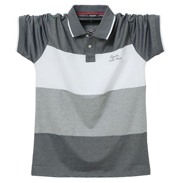 men's polos plus size 6xl men shirt summer casual breathable striped short sleeve cotton business clothes tees, White;black
men's polos plus size 6xl men shirt summer casual breathable striped short sleeve cotton business clothes tees, White;black