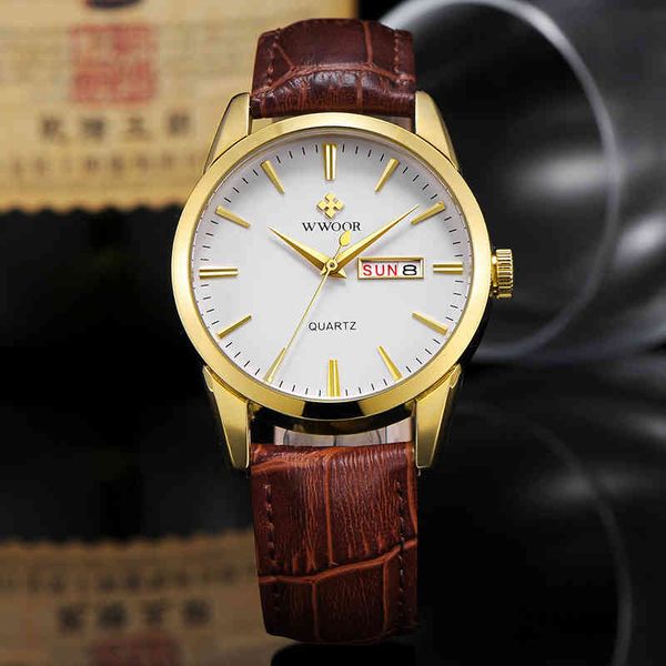 wwoor men's es 2020 fashion classic for men brand luxury gold quartz wrist watch mens vintage leather date clocks, Slivery;brown
wwoor men's es 2020 fashion classic for men brand luxury gold quartz wrist watch mens vintage leather date clocks, Slivery;brown