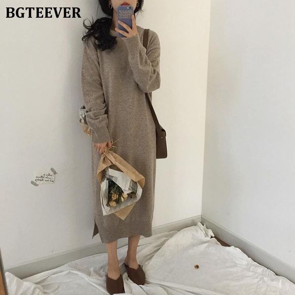 casual dresses bgteever chic o-neck loose women sweater dress basic solid autumn winter knitted female jumpers vestidos warm 2021, Black;gray
casual dresses bgteever chic o-neck loose women sweater dress basic solid autumn winter knitted female jumpers vestidos warm 2021, Black;gray