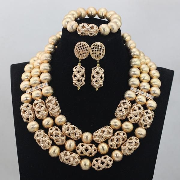 earrings & necklace 2021 african golden beads wedding jewelry sets 3 layers gold chunky costume celebration set christmas gift ncl548, Silver
earrings & necklace 2021 african golden beads wedding jewelry sets 3 layers gold chunky costume celebration set christmas gift ncl548, Silver
