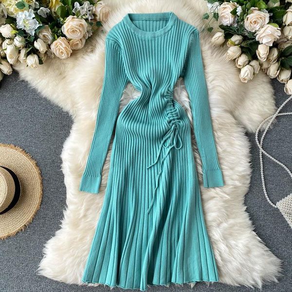 casual dresses teeuiear vintage autumn slim drawstring midi dress winter knitted sweater party vestido de festa women knee length, Black;gray
casual dresses teeuiear vintage autumn slim drawstring midi dress winter knitted sweater party vestido de festa women knee length, Black;gray