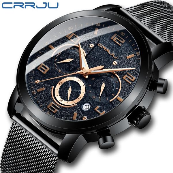 wristwatches crrju 2021 mens watches chronograph stainless steel waterproof date analog quartz fashion business wrist for men, Slivery;brown
wristwatches crrju 2021 mens watches chronograph stainless steel waterproof date analog quartz fashion business wrist for men, Slivery;brown