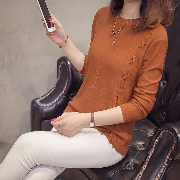 women's sweaters 2021 autumn and winter round neck long sleeved sweater twist bottoming shirt slim short women, White;black
women's sweaters 2021 autumn and winter round neck long sleeved sweater twist bottoming shirt slim short women, White;black