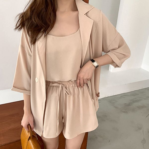 pants set blazer suits nightgown + casual shorts, elastic flat jacket, novelty summer women's ensemble shorts, White
pants set blazer suits nightgown + casual shorts, elastic flat jacket, novelty summer women's ensemble shorts, White