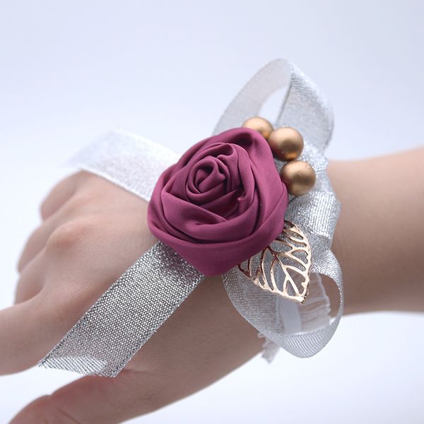 wedding prom corsage bride wrist flower ceremony corsages party pearl bracelet with ribbon handmade bridesmaid hand flowers, Silver
wedding prom corsage bride wrist flower ceremony corsages party pearl bracelet with ribbon handmade bridesmaid hand flowers, Silver