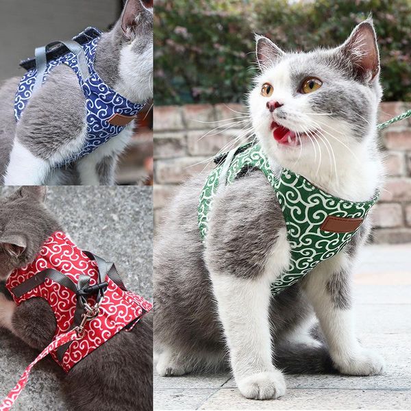 cat collars & leads pet chest strap polyester vest leash soft breathable walking rope kitten accessories harness collar
cat collars & leads pet chest strap polyester vest leash soft breathable walking rope kitten accessories harness collar