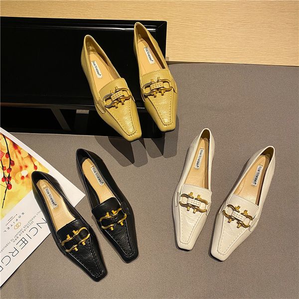 dress shoes square toe women flats shallow slippers slip on flat heeled yellow/beige/black metal design fashion ladies woman vgyr
dress shoes square toe women flats shallow slippers slip on flat heeled yellow/beige/black metal design fashion ladies woman vgyr