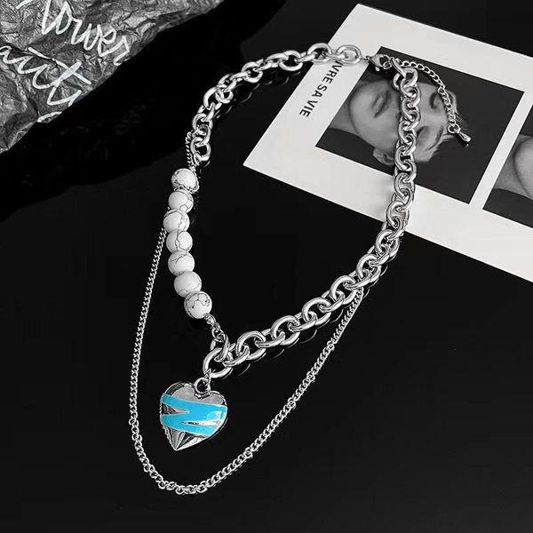 chokers double stitching chain heart-shaped pendant necklace female hip-hop temperament clavicle items to russia, Golden;silver
chokers double stitching chain heart-shaped pendant necklace female hip-hop temperament clavicle items to russia, Golden;silver