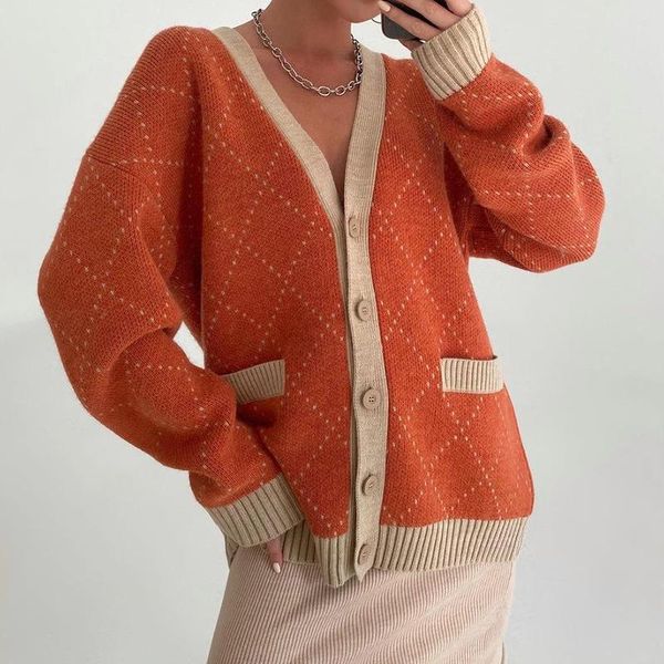 women's knits & tees womens cardigans 2021 v neck vintage knitted oversized sweater jumpers autumn winter loose cardigan ladies y2k ba, White
women's knits & tees womens cardigans 2021 v neck vintage knitted oversized sweater jumpers autumn winter loose cardigan ladies y2k ba, White