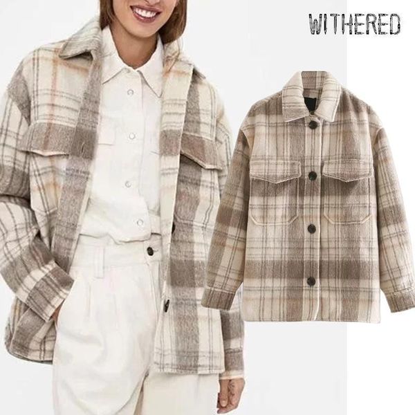 withered winter woollen cloth jacket women england vintage plaid oversize botfriend casaco feminino jaqueta feminina 1, Black;brown
withered winter woollen cloth jacket women england vintage plaid oversize botfriend casaco feminino jaqueta feminina 1, Black;brown