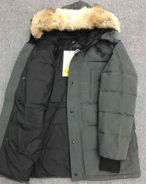 men down parka fusion fit removable coyote fur hood et letter digner women canvas quilted zipper pockets rib sve warm outwear, Black
men down parka fusion fit removable coyote fur hood et letter digner women canvas quilted zipper pockets rib sve warm outwear, Black