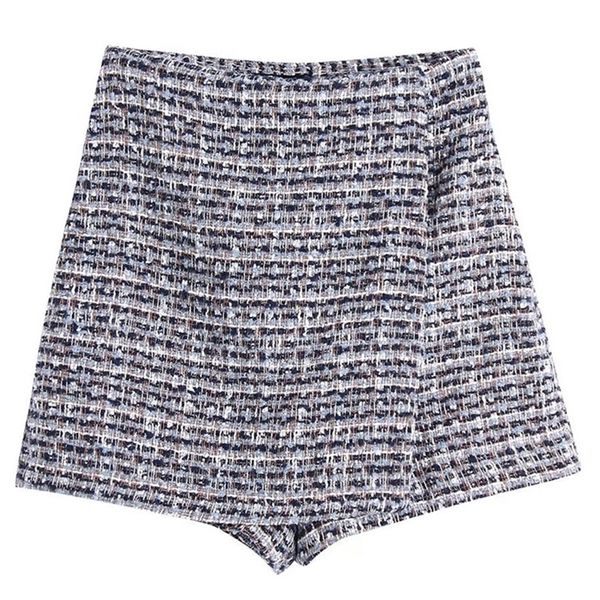 traf women chic fashion tweed shorts skirts vintage high waist side zipper female mujer 220307, White;black
traf women chic fashion tweed shorts skirts vintage high waist side zipper female mujer 220307, White;black