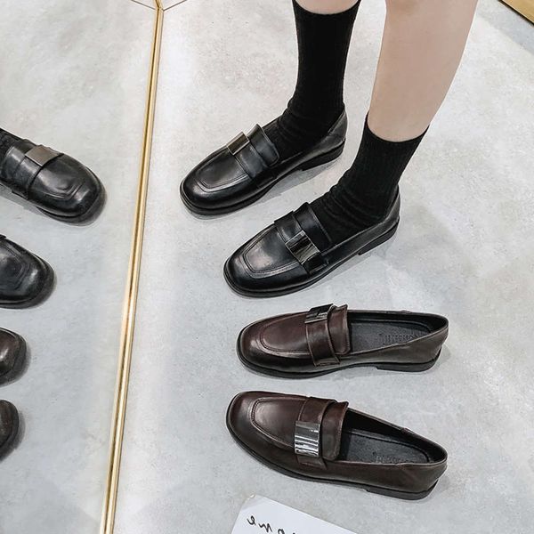 Casual shoes 2021 spring new flat bottom shoes women's head net red JK uniform casual work I8C0, Brown (single li)
Casual shoes 2021 spring new flat bottom shoes women's head net red JK uniform casual work I8C0, Brown (single li)