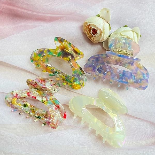 sweet scrub colorful acetate hair claws simple oval hollow leopard grasp clip big hair claws for women makeup bath, Slivery;white
sweet scrub colorful acetate hair claws simple oval hollow leopard grasp clip big hair claws for women makeup bath, Slivery;white