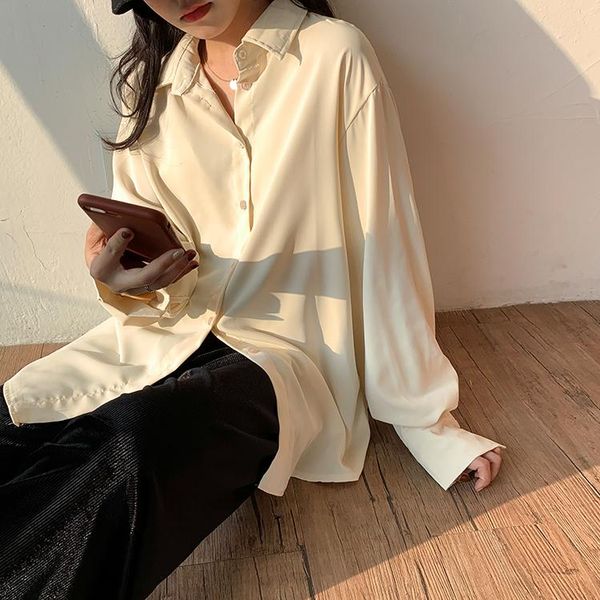 summer chiffon loose casual blouse women long sleeve koreaan style streetwear button design vintage solid shirts women's blouses &, White
summer chiffon loose casual blouse women long sleeve koreaan style streetwear button design vintage solid shirts women's blouses &, White