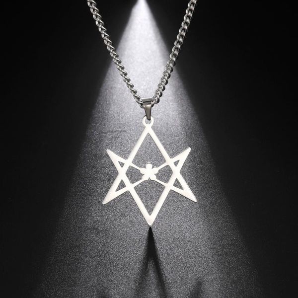 chains my shape vintage stainless steel men women necklaces thelema unicursal hexagram symbol pendant necklace talisman amulet jewelry, Silver
chains my shape vintage stainless steel men women necklaces thelema unicursal hexagram symbol pendant necklace talisman amulet jewelry, Silver