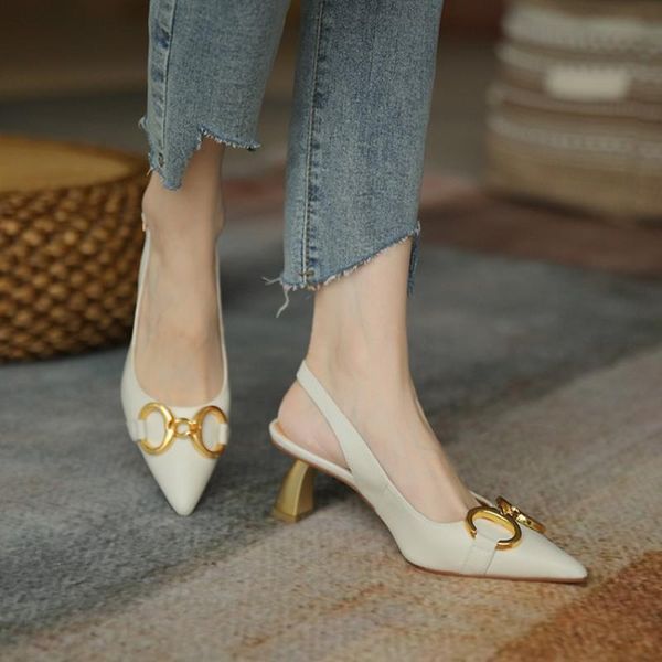dress shoes ochanmeb chic gold metal chain women high heels natural genuine leather black beige nude slingback pump wedding shoe 33-43
dress shoes ochanmeb chic gold metal chain women high heels natural genuine leather black beige nude slingback pump wedding shoe 33-43