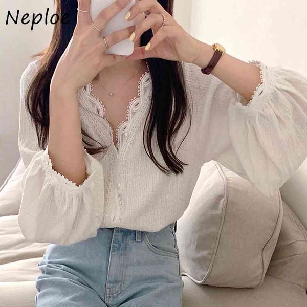 neploe elegant lace hollow out slim blouse women v neck long sleeve pullover blusas work style ol solid spring shirt feminino 210423, White
neploe elegant lace hollow out slim blouse women v neck long sleeve pullover blusas work style ol solid spring shirt feminino 210423, White