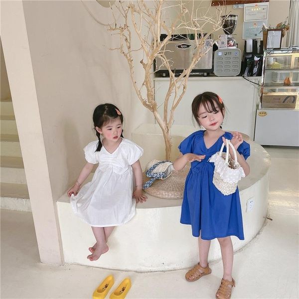 girls dress children wear 2021 summer toddler kids short puff sleeve v neck solid color cotton wrinkled baby princess dresses girl's, Red;yellow
girls dress children wear 2021 summer toddler kids short puff sleeve v neck solid color cotton wrinkled baby princess dresses girl's, Red;yellow