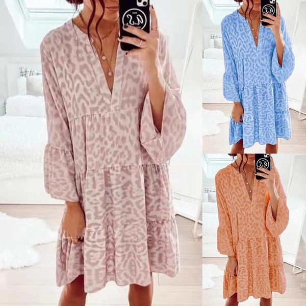 casual dresses straight loose women ruffle autumn dress 3/4 sleeve deep v neck ladies midi sundress 3 color female d30, Black;gray
casual dresses straight loose women ruffle autumn dress 3/4 sleeve deep v neck ladies midi sundress 3 color female d30, Black;gray