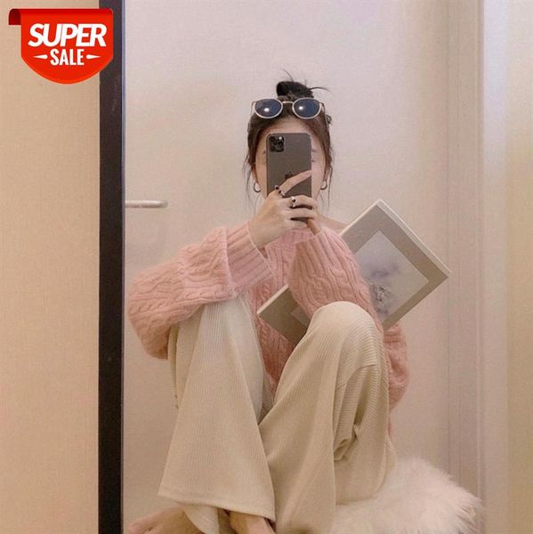 sweater women's loose round neck twist pullover lazy wind jacket retro hong kong style outer wear #gc6r, White
sweater women's loose round neck twist pullover lazy wind jacket retro hong kong style outer wear #gc6r, White