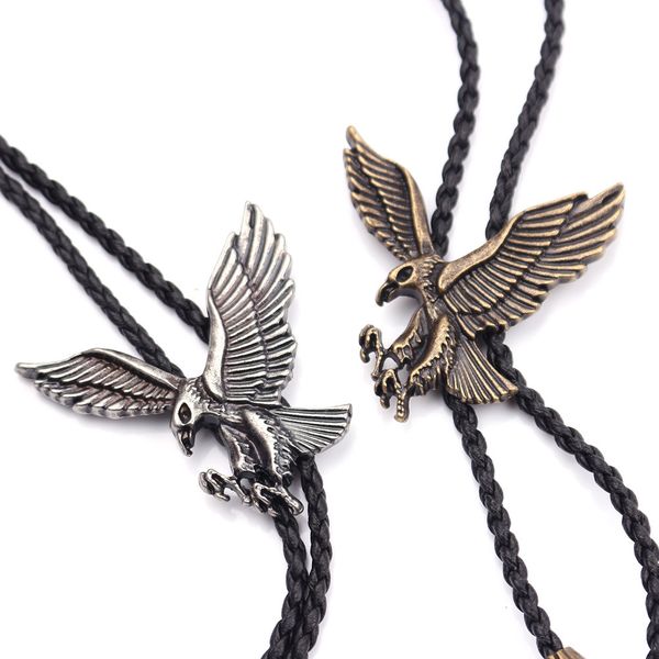 trendy men's bolo necklace jewelry woven leather eagle pendant alloy animal, Silver
trendy men's bolo necklace jewelry woven leather eagle pendant alloy animal, Silver