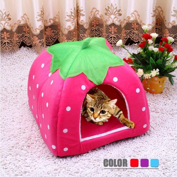 soft cat house foldable strawberry warm cushion dog bed animal cave nest puppy kennel cute pet kennels & pens
soft cat house foldable strawberry warm cushion dog bed animal cave nest puppy kennel cute pet kennels & pens
