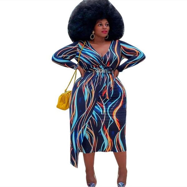 plus size dresses xl-4xl dress women clothing print bodycon party maxi with belt long sleeve fall wholesale drop, Black
plus size dresses xl-4xl dress women clothing print bodycon party maxi with belt long sleeve fall wholesale drop, Black