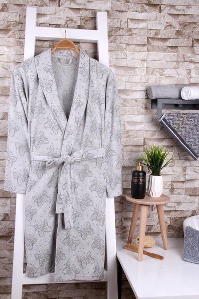 women's sleepwear women butterfly patterned shawl collar gray dressing gown, Black;red
women's sleepwear women butterfly patterned shawl collar gray dressing gown, Black;red