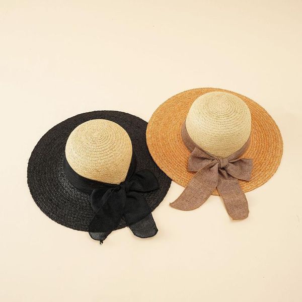 wide brim hats feitong women straw solid color fedoras big-brimmed hat with matching sunshade bow summer 2021 fashion caps, Blue;gray
wide brim hats feitong women straw solid color fedoras big-brimmed hat with matching sunshade bow summer 2021 fashion caps, Blue;gray