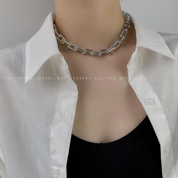 chains clavicle chain necklace woman hip hop necklaces women pendant jewelry silver color trendy korean stainless steel collares
chains clavicle chain necklace woman hip hop necklaces women pendant jewelry silver color trendy korean stainless steel collares