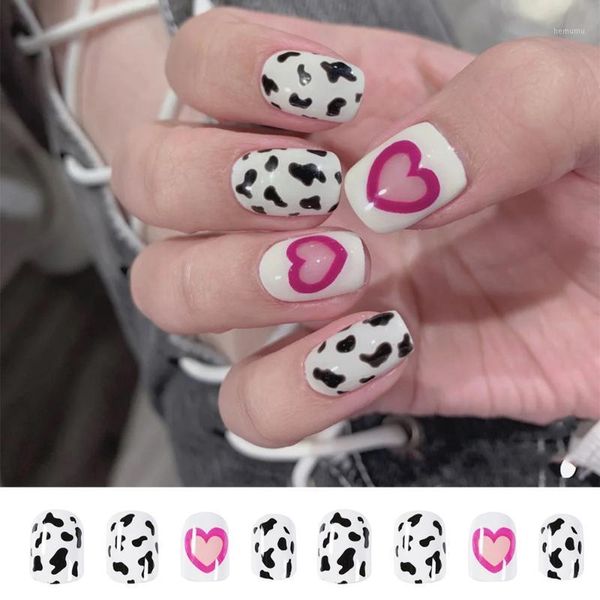 24pcs dairy cow soft false nails short heart round head wearable fake full cover nail tips women fashion manicure tool1, Red;gold
24pcs dairy cow soft false nails short heart round head wearable fake full cover nail tips women fashion manicure tool1, Red;gold
