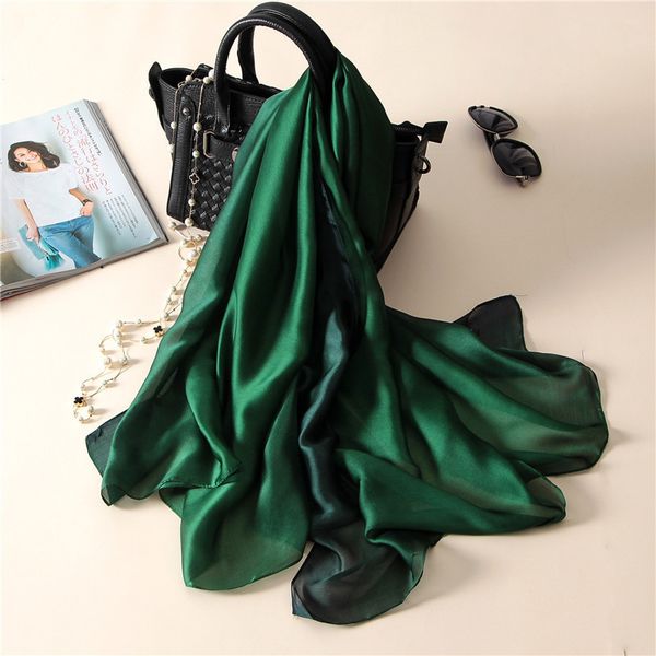 2019 luxury brand solid color gradient silk scarf women fashion luxury shawls and wraps beach female foulard oversides whole, Blue;gray
2019 luxury brand solid color gradient silk scarf women fashion luxury shawls and wraps beach female foulard oversides whole, Blue;gray