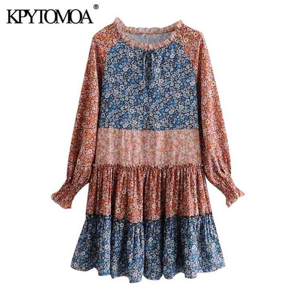women chic fashion floral print patchwork mini dress long sleeve ruffled female dresses vestidos mujer 210420, Black;gray
women chic fashion floral print patchwork mini dress long sleeve ruffled female dresses vestidos mujer 210420, Black;gray