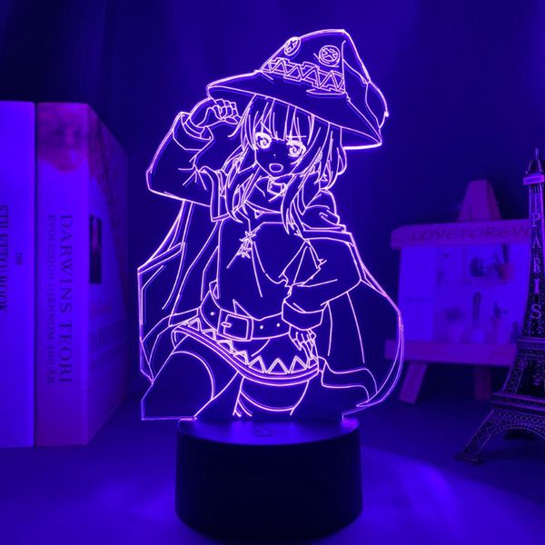 night lights anime konosuba megumin led light for bedroom decor brithday gift manga room desk 3d table lamp acrylic
night lights anime konosuba megumin led light for bedroom decor brithday gift manga room desk 3d table lamp acrylic