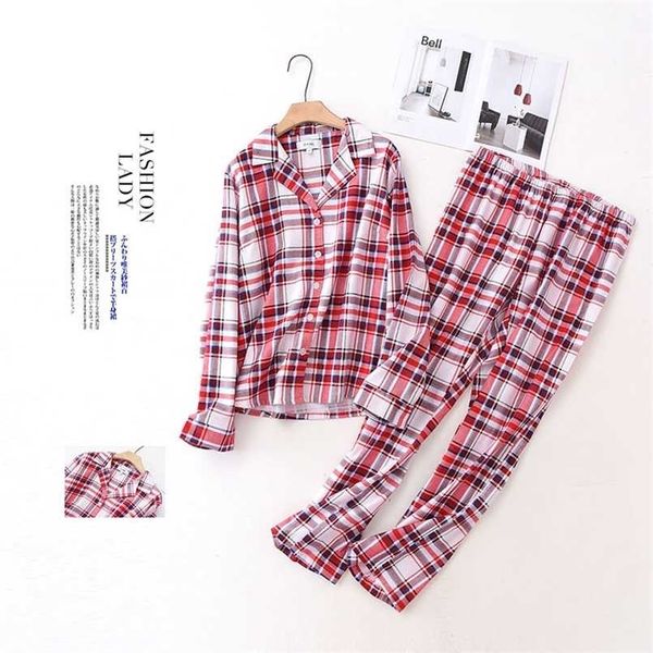 july's song woman cotton printing pajamas long sleeves women's trousers pajamas set casual soft sleepwear suit woman homewear 2111, Black;red
july's song woman cotton printing pajamas long sleeves women's trousers pajamas set casual soft sleepwear suit woman homewear 2111, Black;red