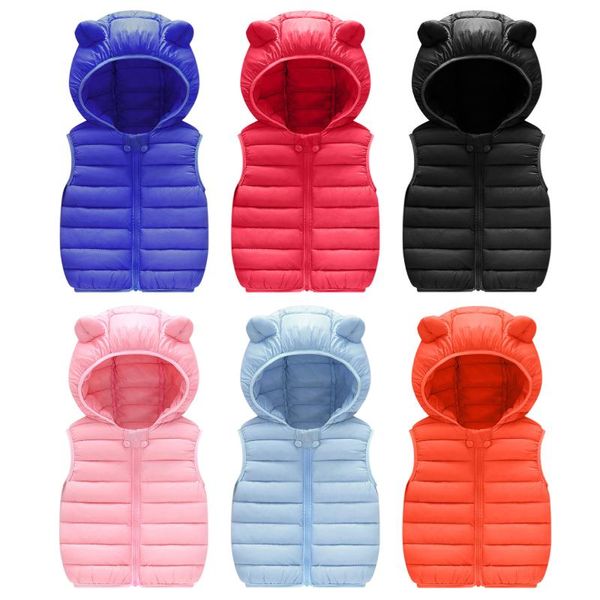down coat winter baby girls boys warm vest kids solid cute ear thicken waistcoat children hoodies zipper outerwear jackets 2021, Blue;gray
down coat winter baby girls boys warm vest kids solid cute ear thicken waistcoat children hoodies zipper outerwear jackets 2021, Blue;gray