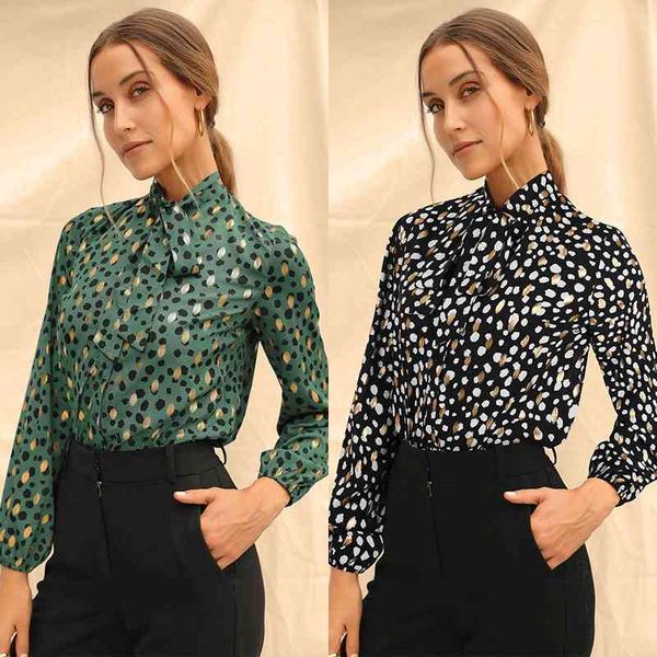 women's long sleeve chiffon printed shirt slim in autumn and winter of 2021, White;black
women's long sleeve chiffon printed shirt slim in autumn and winter of 2021, White;black