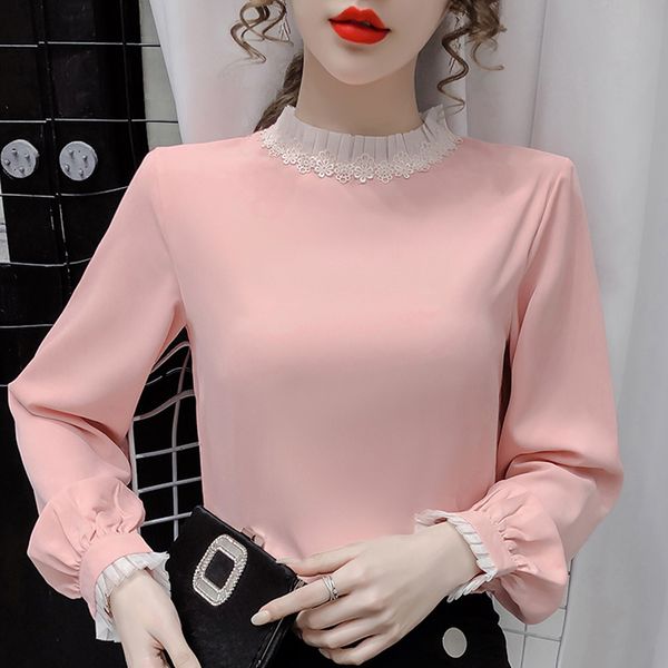 long sleeve chiffon blouse shirt blouse women blusas mujer de moda lace stand collar blouse blusa women blouses e337 210426, White
long sleeve chiffon blouse shirt blouse women blusas mujer de moda lace stand collar blouse blusa women blouses e337 210426, White