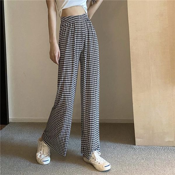 women's pants & capris women casual loose plaid mopping 2021 spring summer autumn fashion long female ol wide leg trousers slim thin, Black;white
women's pants & capris women casual loose plaid mopping 2021 spring summer autumn fashion long female ol wide leg trousers slim thin, Black;white